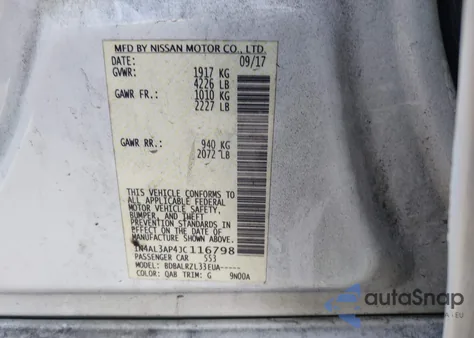 2018 Nissan Altima 2.5 Sl из США, поврежденный, VIN 1N4AL3AP4JC116798